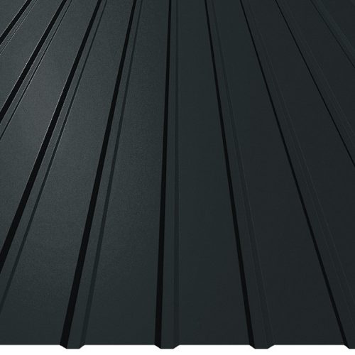 T8 trapézlemez ÉCS, RAL7016 matt (egyoldalas antracit szürke) - 2000mm - fal profil - vtg.: 0,40mm