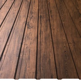   T8 trapézlemez, Sötét dió (kétoldalas) - fal profil - vtg.: 0,40mm