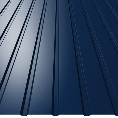 T8 trapézlemez, RAL5010 fényes (egyoldalas kék) - fal profil - vtg.: 0,50mm