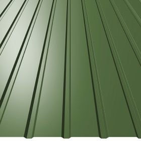   T8 trapézlemez, RAL6011 fényes (egyoldalas rezeda zöld) - fal profil - vtg.: 0,50mm