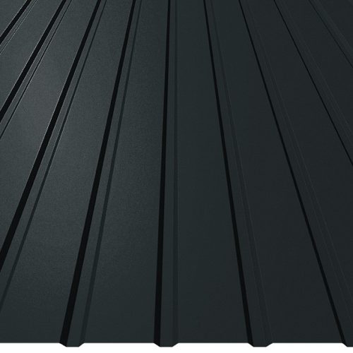 T8 trapézlemez, RAL7016 matt (kétoldalas antracit szürke) - fal profil - vtg.: 0,45mm