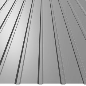   T8 trapézlemez, RAL9006 fényes (egyoldalas ezüstszürke) - fal profil - vtg.: 0,50mm