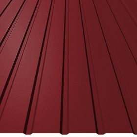   T8 trapézlemez, RAL3011 matt (egyoldalas meggypiros) - fal profil - vtg.: 0,50mm