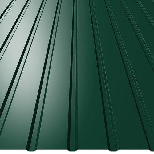 T8 trapézlemez, RAL6005 matt (egyoldalas mohazöld) - fal profil - vtg.: 0,50mm