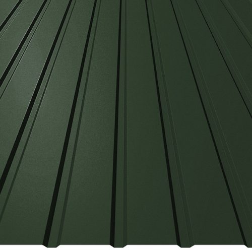 T8 trapézlemez, RAL6020 matt (egyoldalas krómzöld) - fal profil - vtg.: 0,50mm