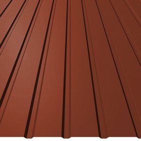   T8 trapézlemez, RAL8004 matt (egyoldalas téglavörös) - fal profil - vtg.: 0,40mm