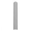 DAKO HILL acél kerítéselem, Kétoldalon Fényes alumínium szürke RAL9006, Hossz: 1000mm