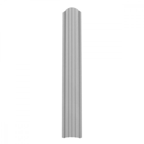 DAKO HILL acél kerítéselem, Kétoldalon Fényes alumínium szürke RAL9006, Hossz: 1000mm