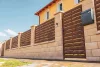 DAKO HILL acél kerítéselem, Világos dió (egyoldalas)