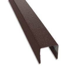   T18 táblás kerítést záró U profil, Fényes csokibarna RAL8017, Hossz: 2000mm