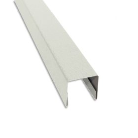   T18 táblás kerítést záró U profil, Fényes törtfehér RAL9002, Hossz: 2000mm