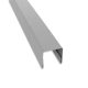 T18 táblás kerítést záró U profil, Fényes alumínium szürke RAL9006, Hossz: 2000mm