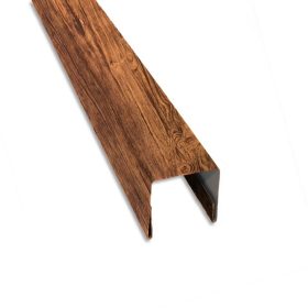   T8 táblás kerítést záró U profil, Világos dió, Hossz: 2000mm