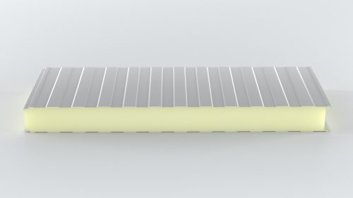Fal szendvicspanel PIR 100mm(1m-es darab ára), törtfehér RAL9002, IP