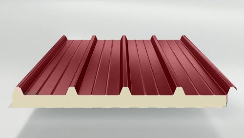  Tető szendvicspanel PUR 60mm (1m-es darab ára), Meggypiros RAL3011, TS