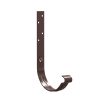 Csatornatartó vas, 210mm, 33-as(nagy) rendszerhez, egyenes szárú, RAL 8017 fényes Csokoládébarna (30 év garancia)
