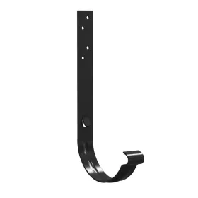   Csatornatartó vas, 210mm, 33-as(nagy) rendszerhez, egyenes szárú, RAL 9005 Matt Fekete (30 év garancia)