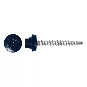   Rögzítő csavar fához, RAL5010 fényes (kék) - 4,8*35mm - 50db