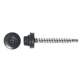   Rögzítő csavar fához, RAL7011 fényes (acélszürke) - 4,8*35mm - 50db