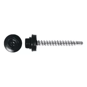   Rögzítő csavar fához, RAL7024 fényes (grafitszürke) - 4,8*35mm - 50db