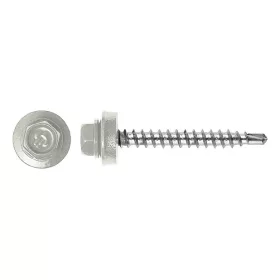   Rögzítő csavar fához, RAL9002 fényes (törtfehér) - 4,8*35mm - 50db