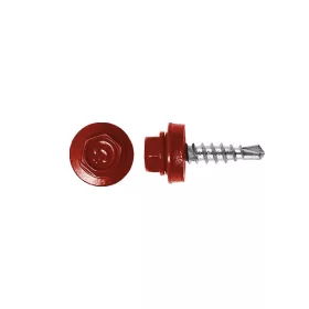   Rögzítő csavar fémhez, RAL3000 fényes (tűzpiros) - 4,8*19mm - 50db