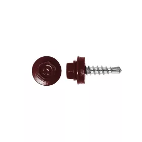   Rögzítő csavar fémhez, RAL3009 fényes (bordó) - 4,8*19mm - 50db