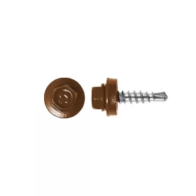   Rögzítő csavar fémhez, RAL8003 fényes (bronzvörös) - 4,8*19mm - 50db