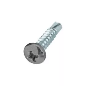   D Fejű önfúró csavar fémhez, RAL9006 fényes (alumínium szürke) - 4,8*16 mm - 50db