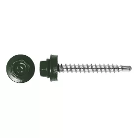   Rögzítő csavar fához, RAL6020 fényes (krómzöld) - 4,8*35mm - 50db