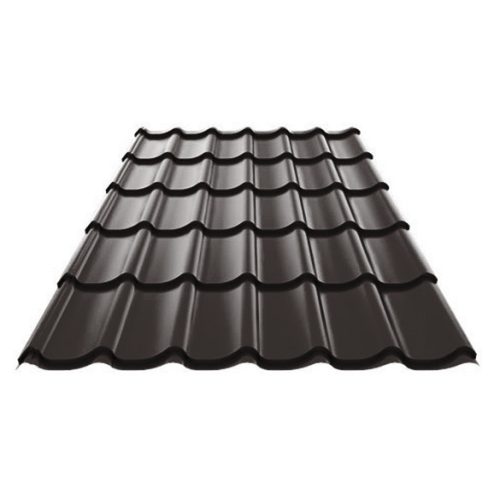 ZEN cserepeslemez, Petra Matt szürkésbarna RAL8019, 0.50mm lemezvastagság (30év garancia)